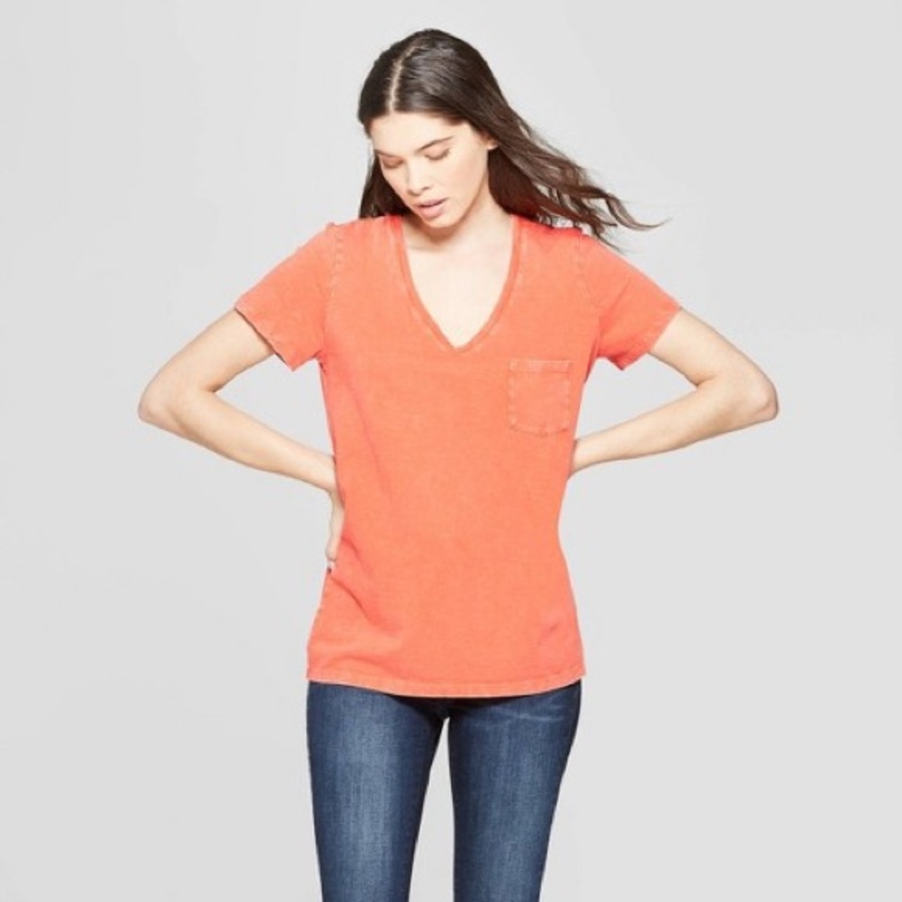 Universal Thread Orange V Neck